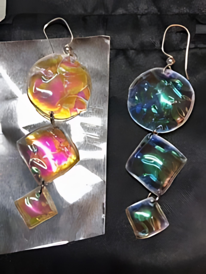 A dichroic earring design Thumbnail